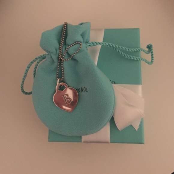 Tiffany & Co. Silver 'B' Pendant Necklace
