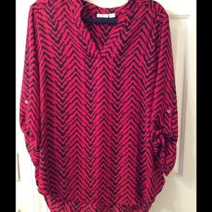 Dressy hi-low tunic, EUC