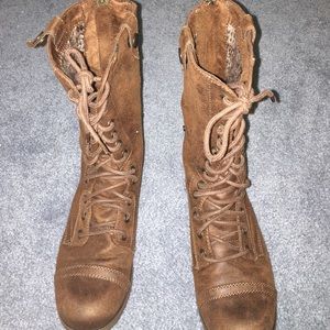 Dark Brown Combat Boots
