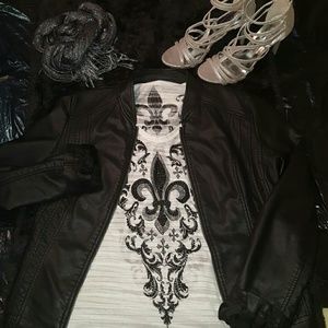 Fleur De Lis Bling Tee