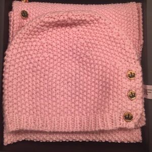 Juicy Couture Skull Cap and Scarf Set