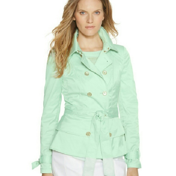 Trench peplum tie waist jacket SOLD!! - Picture 2 of 4