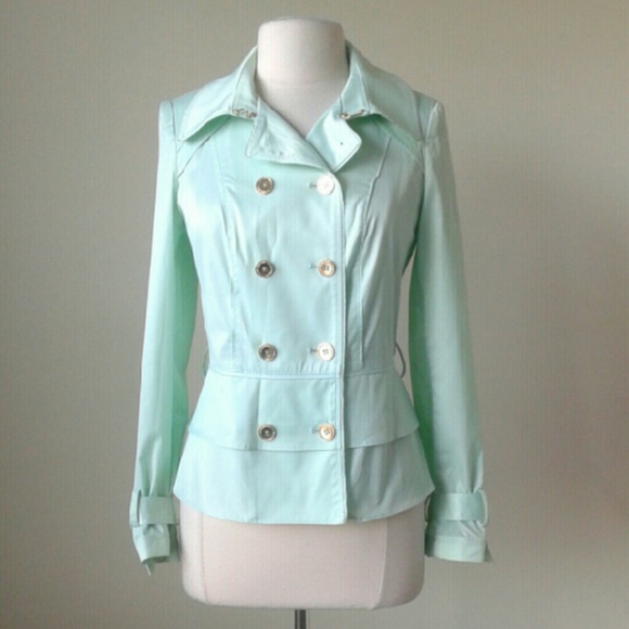 Trench peplum tie waist jacket SOLD!! - Picture 3 of 4