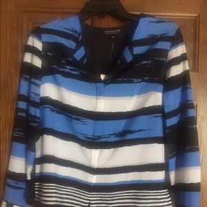 Jones New York Petite Striped Blouse