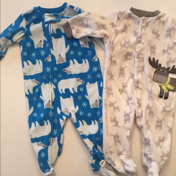 2 Carters fleece sleepers- 6 month