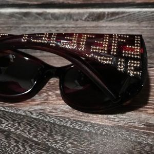 Fendi women's sunglasses with gold stud logos
