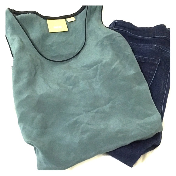 Green Tank with Black Trim