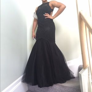 Black Mermaid Prom Dress