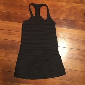 Cool Racer Back. Black w/grey stripes