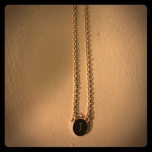 "j" initial necklace
