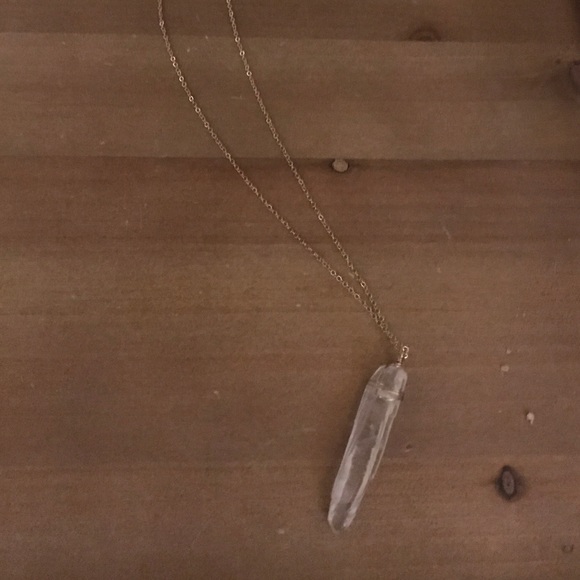 Brandy Melville Jewelry - Clear crystal necklace