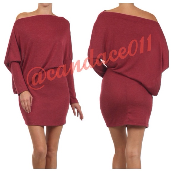 CC Boutique Dresses & Skirts - ⭐️LAST ONE!⭐️ Red Long Sleeved Dolman Mini (S)