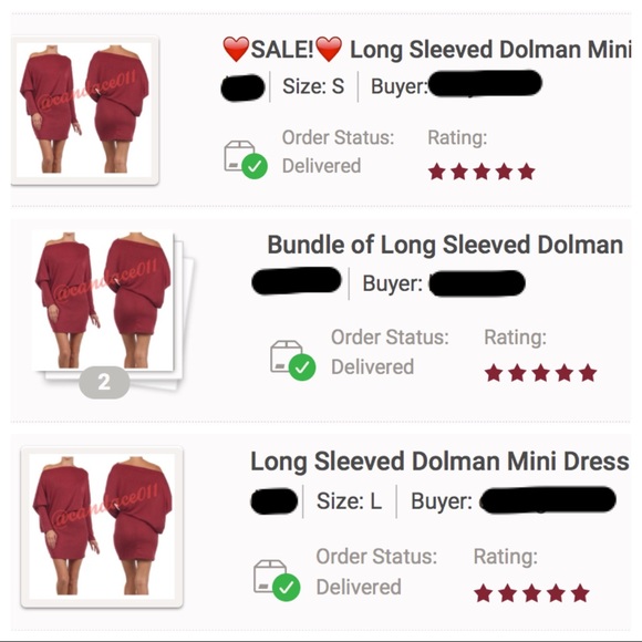 ⭐️LAST ONE!⭐️ Red Long Sleeved Dolman Mini (S) - Picture 5 of 5