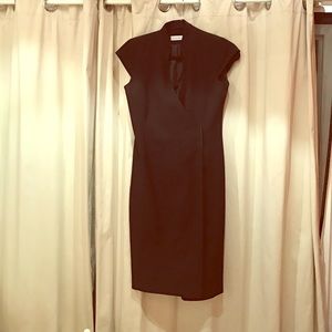 Calvin klain black wrap dress