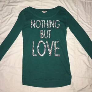 Dark teal long sleeve sweater