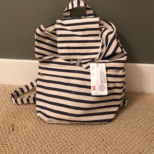 NWT navy striped backpack