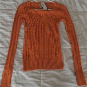 Orange v neck sweater