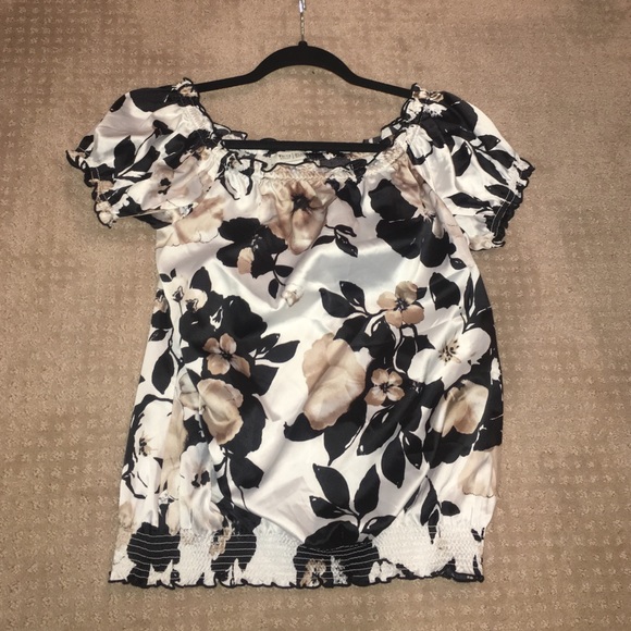 Flower Satin Top from White House Black Market