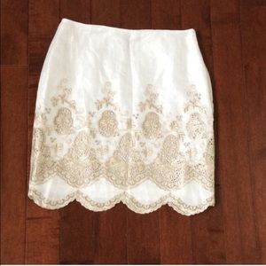Gold and White Shimmery Skirt!