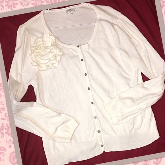 Joseph A-Off white Cardigan-Sz. XL. Worn once. EUC