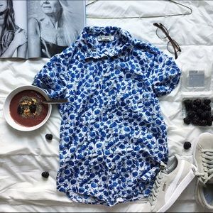 Floral Pattern Polo Shirt