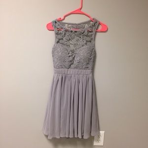 Grey Lace Dress