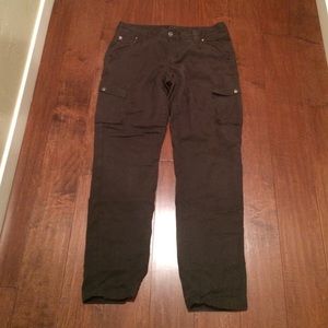 Athleta pants, Dark brown with purple lining