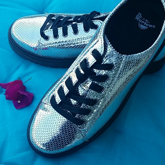 Dr. Martens Shoes - Dr. Martens Silver Snake Shoes 11