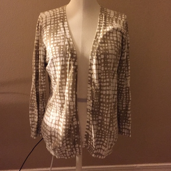 J.Crew large patterned cardigan.