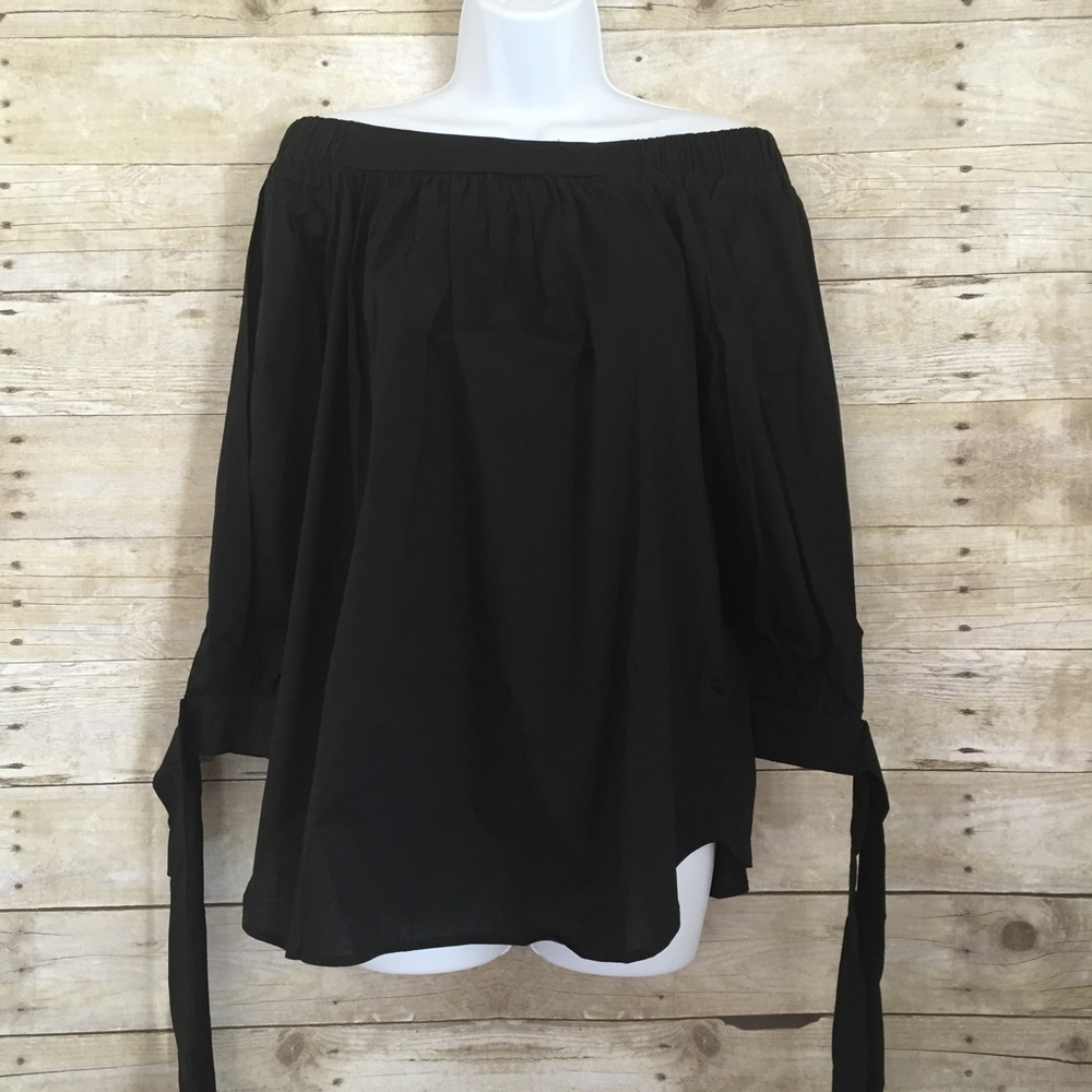 Black Off The Shoulder Top - Picture 3 of 5