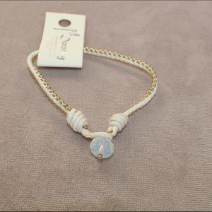 Gold and White Bracelet