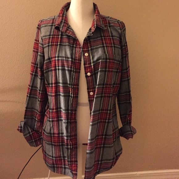 J.Crew plaid button up shirt. Medium