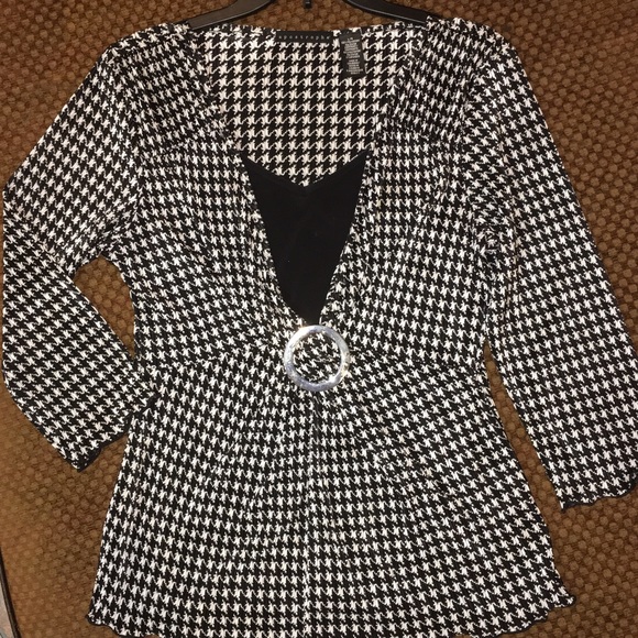 Houndstooth too with empire waist. Beautiful.