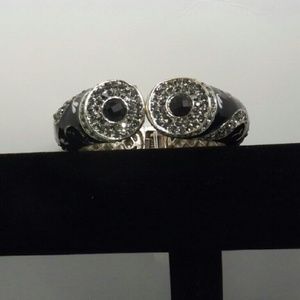 Black & White Enamel Hinge Bracelet