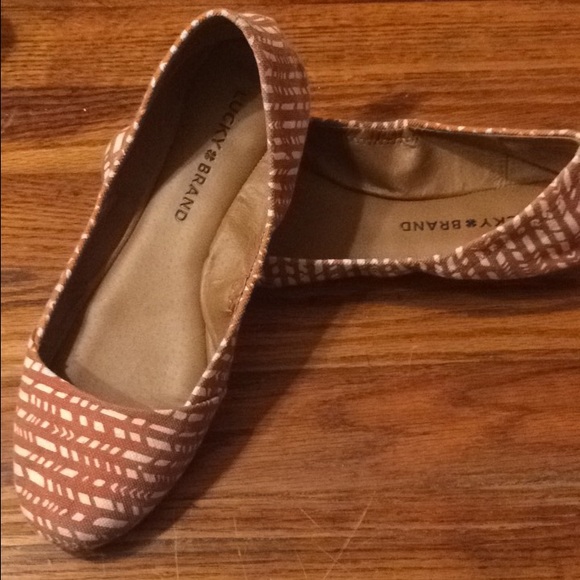Lucky Brand Printed Flats, Red