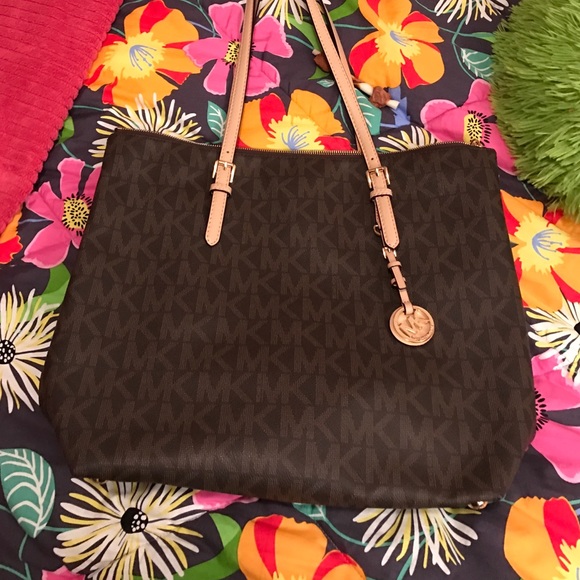 Michael Kors Monogram Zip Tote