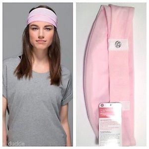 Pink lululemon workout headband