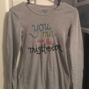 Old Navy Long Sleeved Medium Mistletoe Shirt