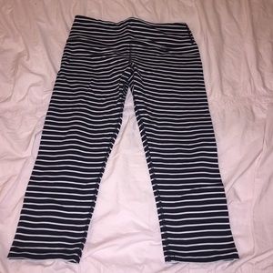 Glyder black and white striped leggings
