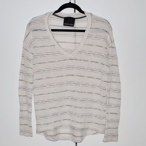 White V-Neck Sweater