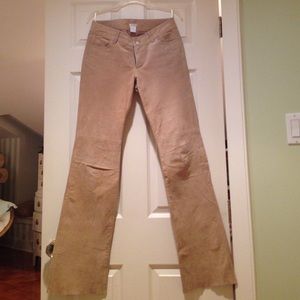 Suede genuine leather pants