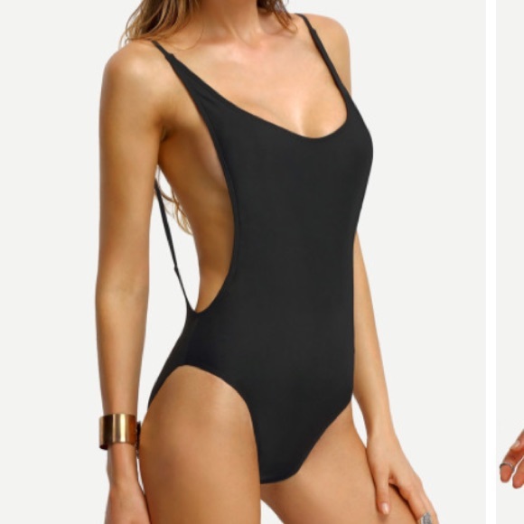 NEW black backless swimsuit / bodysuit