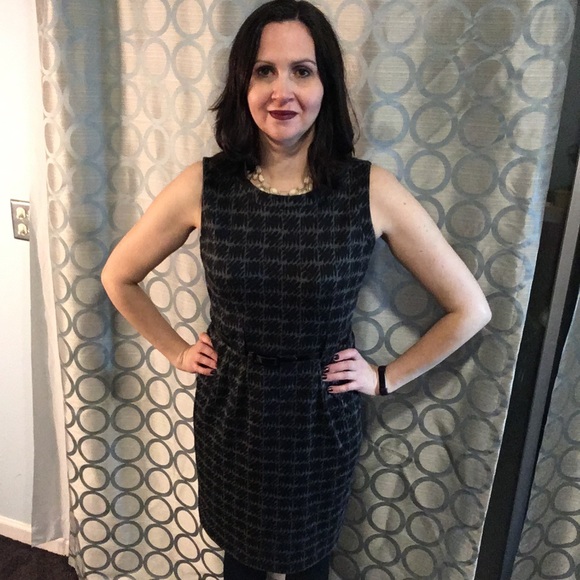 Calvin Klein Houndstooth Soft Dress Size 4 Ponte