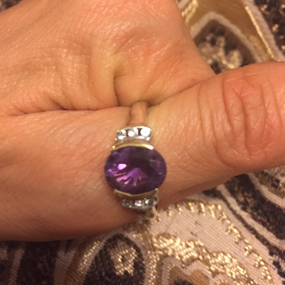14k gold with silver ring