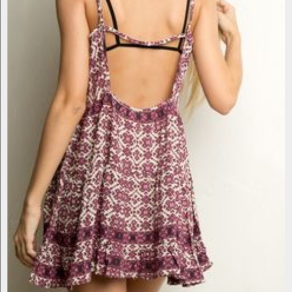 Brandy Melville Jada dress! Worn once Pink/magenta - Picture 1 of 4