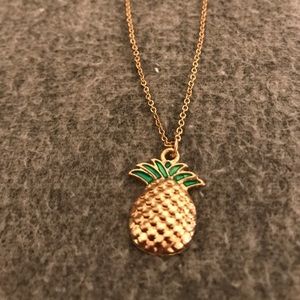 Cute gold pineapple necklace