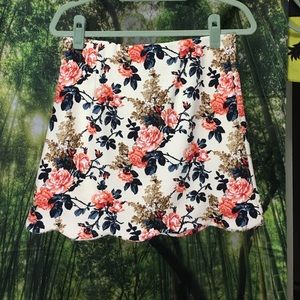 Adorable Floral Skirt with Scalloped Hem.