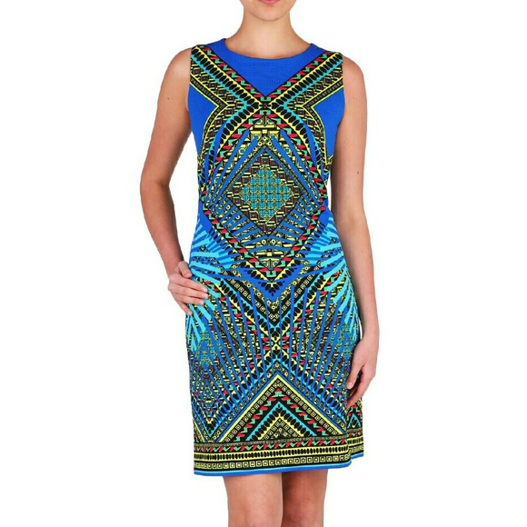 Peter Nygard Dresses & Skirts - 🆕 NWT Nygard Blue Kaleidoscope Sheath Dress