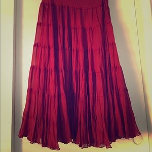 Jones New York 100% Silk Gipsy Skirt Size 8