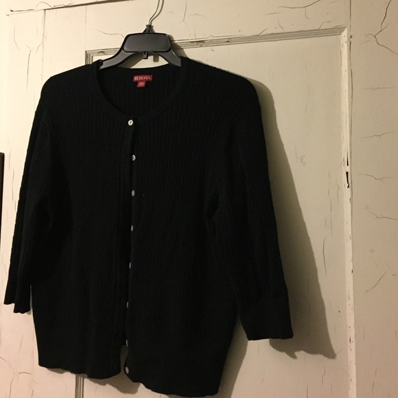 Black Knit Button-up Cardigan